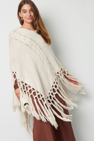 Poncho with strings - white h5 Picture2